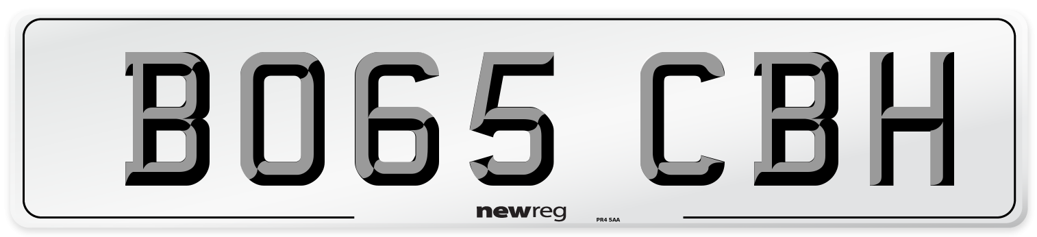 BO65 CBH Number Plate from New Reg